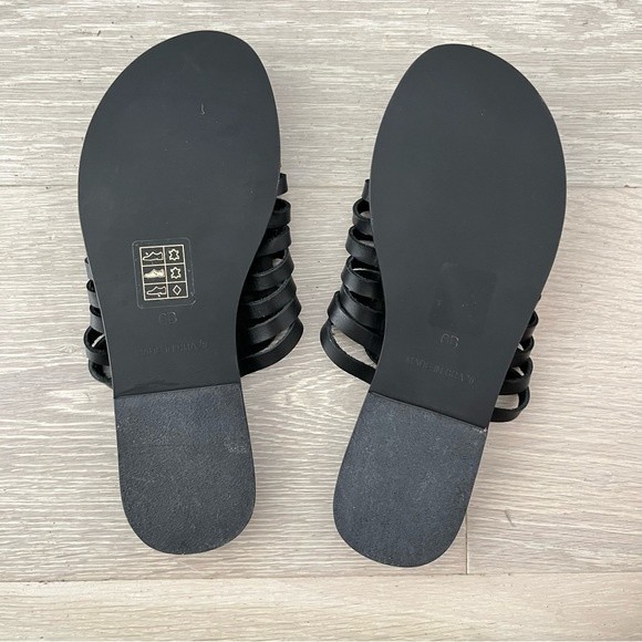 Splendid Black Leather "Tatula" Strappy Huarache Sandals 6 - Picture 4 of 5